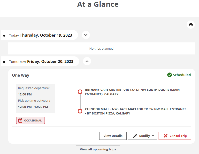 step of how to cancel trip